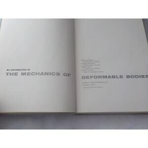 The Mechanics of Deformable Bodies Stippes Wempner Stern Beckett HC VTG Book1961